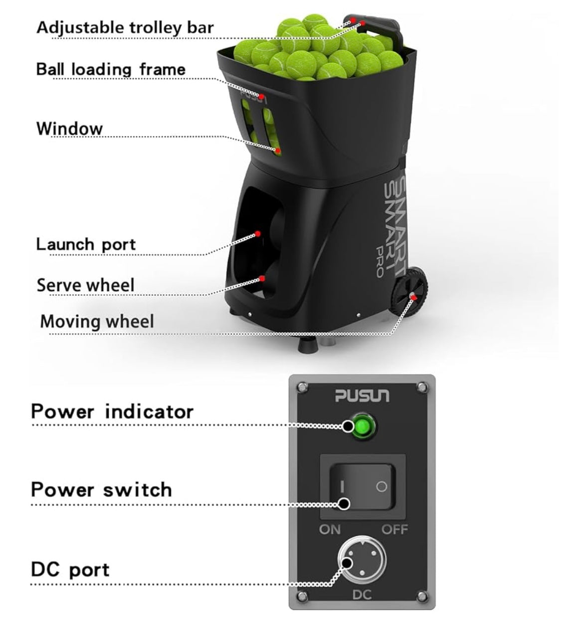 PT-Smart Pro Padel & Tenis Machine