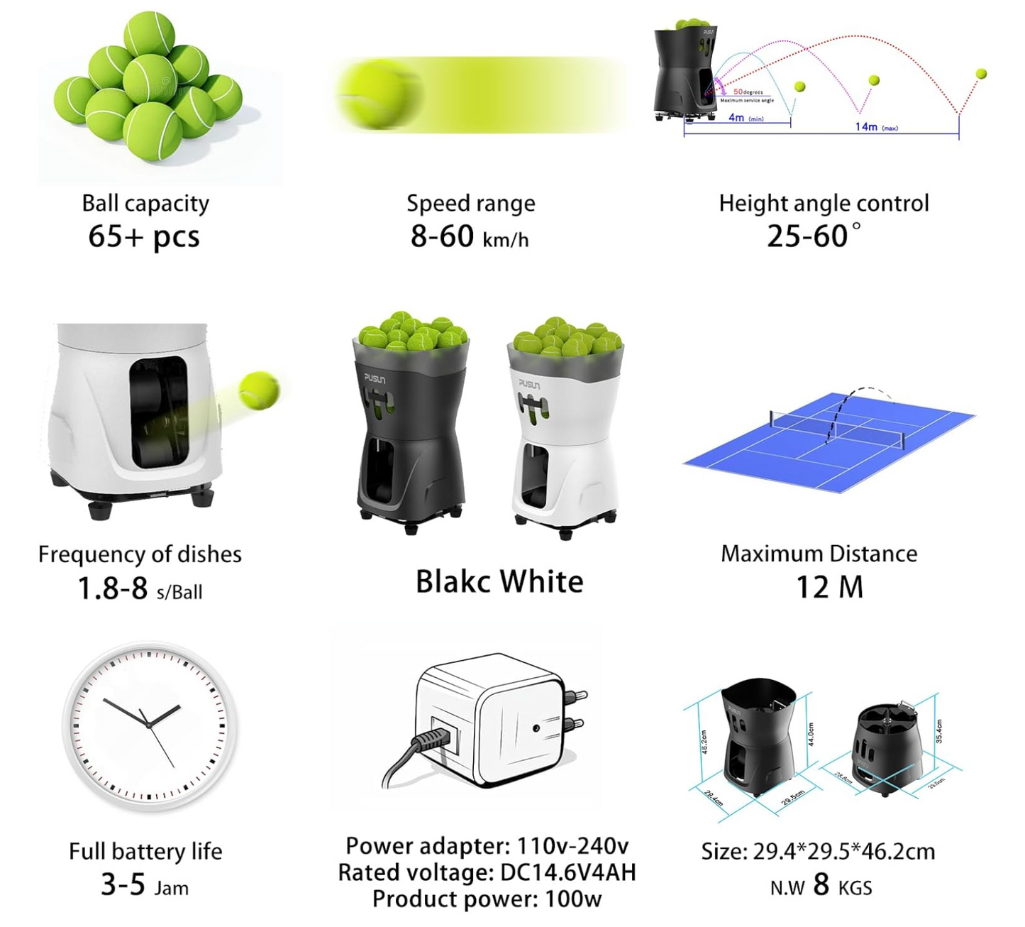 PT Mini Pro Tennis & Padel Ball Machine
