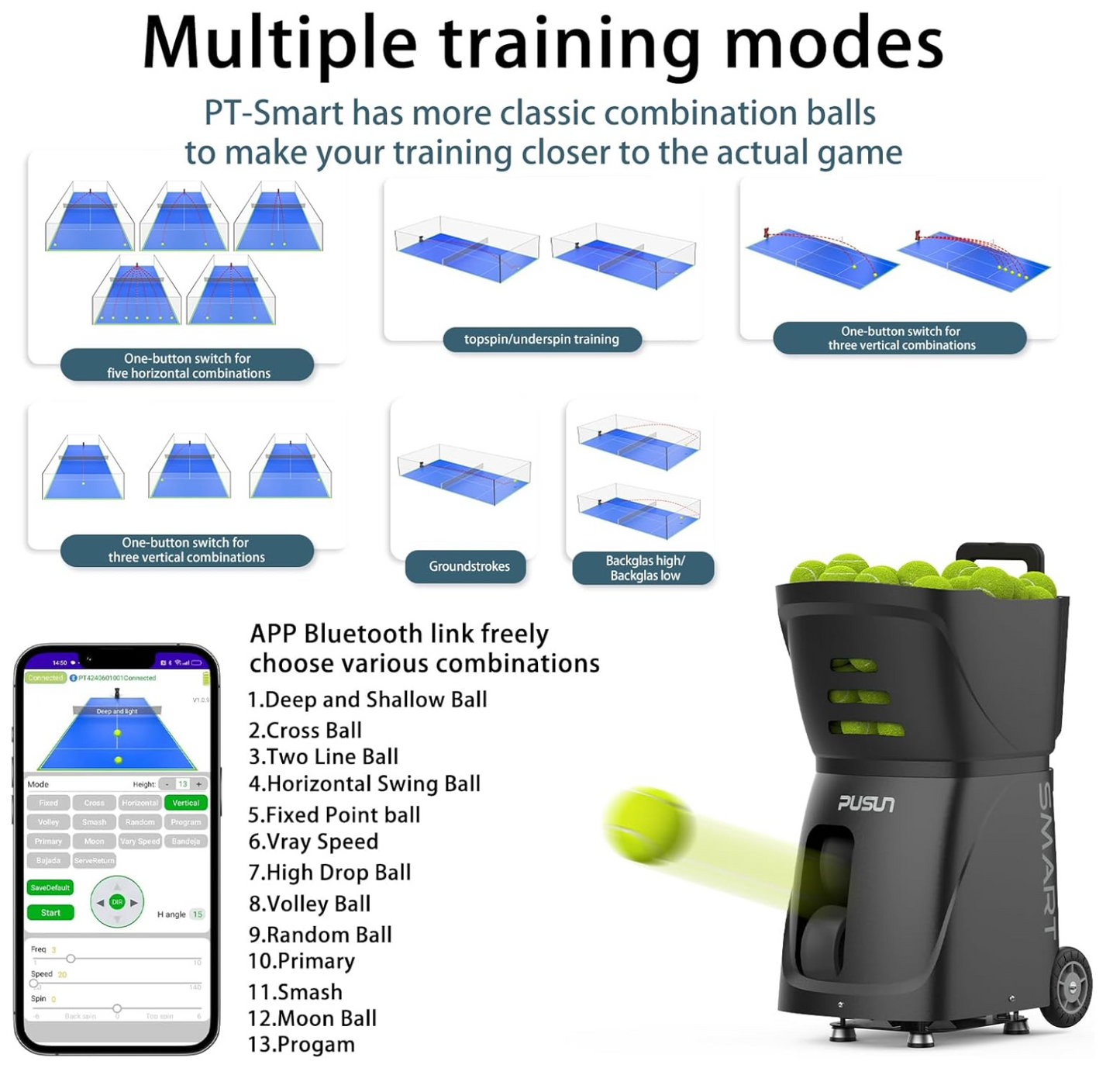 PT-Smart Padel & Tenis Ball Machine