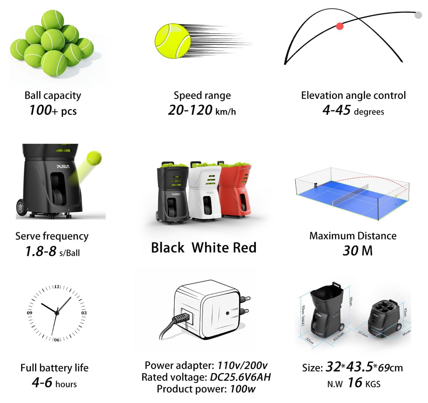 PT-Smart Padel & Tenis Ball Machine