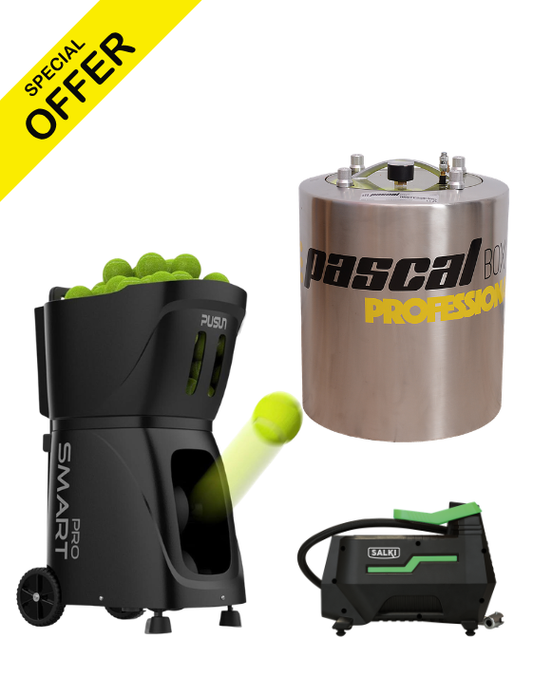 PUSUN PT Smart Pro + PascalBox Pro + Salki Compressor | Professional Padel & Tennis Training Pack